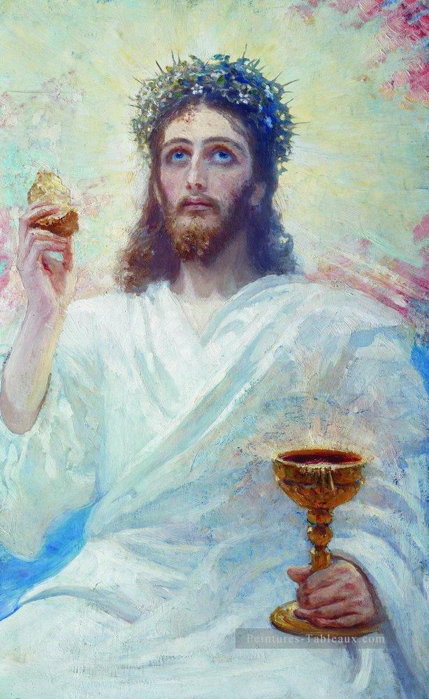 christ avec un bol 1894 Ilya Repin Peintures à l'huile